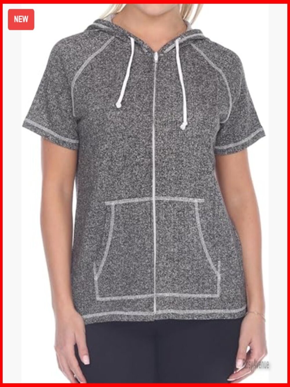 Women's Zip Up Hoodie Cotton Blend Lightweight Jacket with Pockets Drawstring